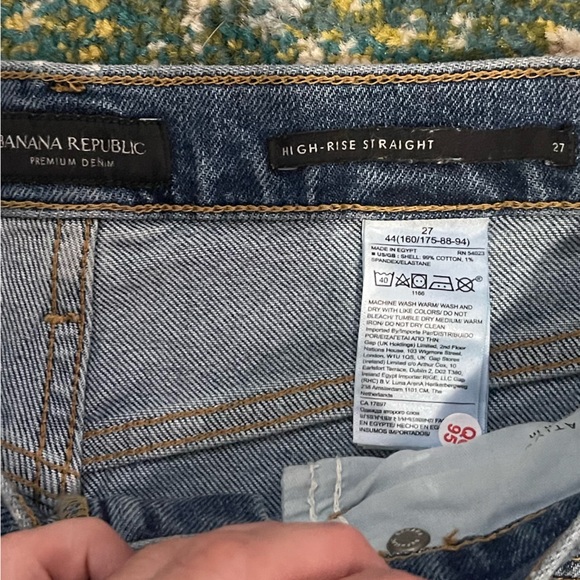 Banana Republic Distressed High Rise Straight Jeans 27 - Picture 6 of 10